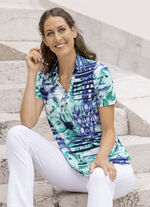 Poloshirt met V-hals 