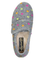 Laurina, klassieke damespantoffels, met klittenbandsluiting GRIJS