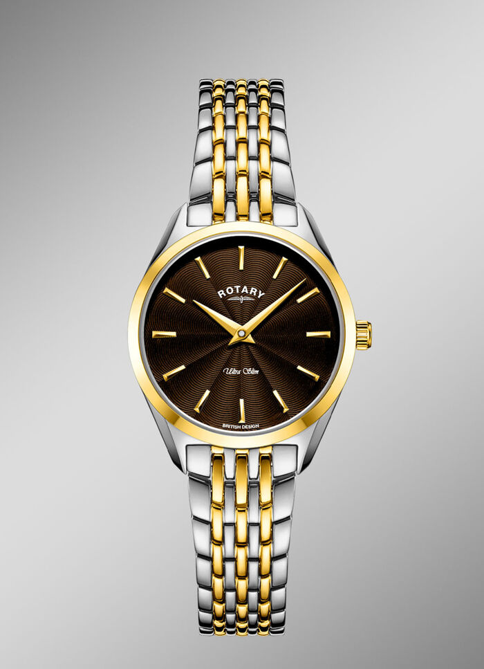Roterend quartz dameshorloge met roestvrijstalen armbandkast 