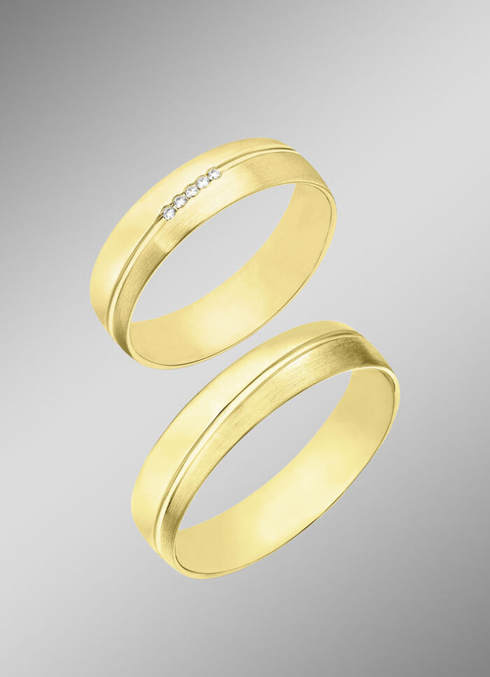 Elegante trouwring glanzend/mat 