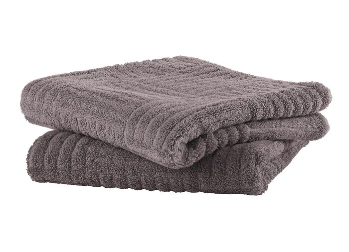 Zachte badstofserie met hoog-laagstructuur TAUPE