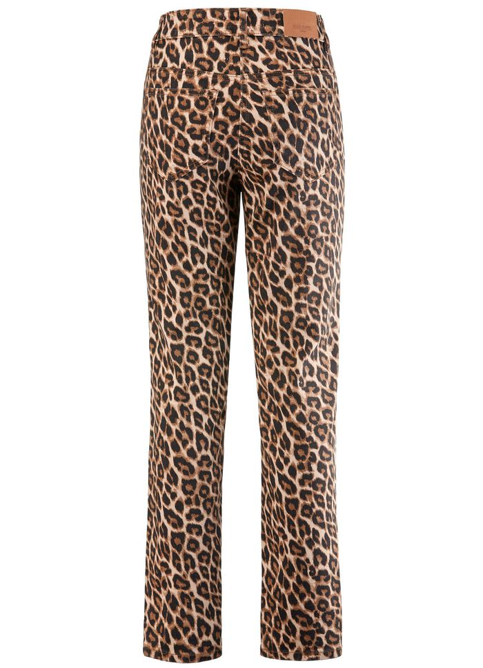 Broek met trendy luipaardprint 