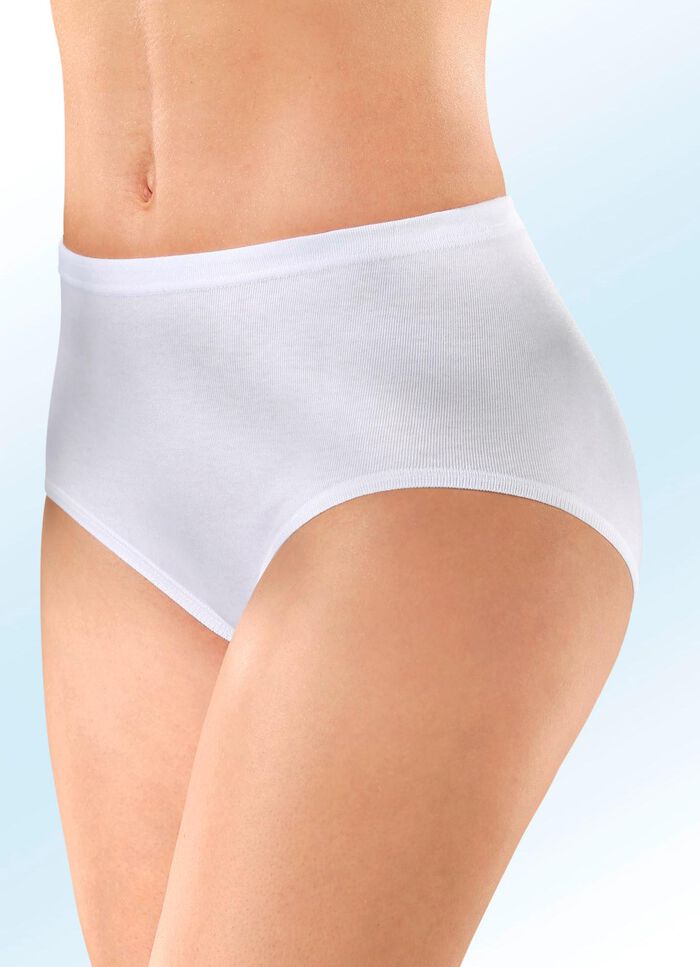 Mey drie-pack slip met elastische tailleband WIT