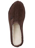 Ademende herenpantoffels, met nieuwe wol 