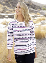 Trui met strepenmotief 