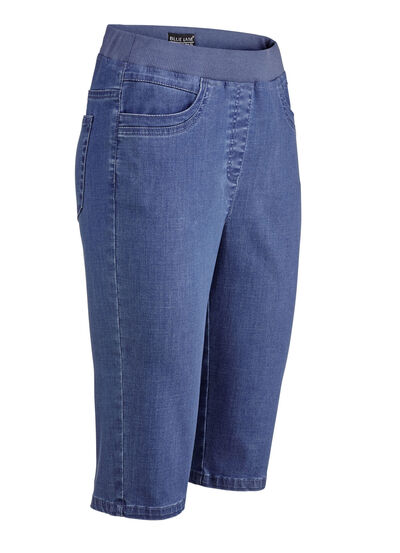 Bermudashort met jersey tailleband 