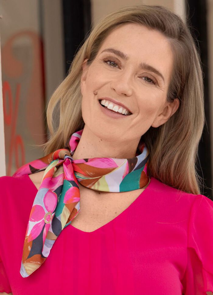 Nikituch met fantasie bloemen- en bladontwerp MULTICOLOR