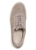 ELENA EDEN sneakers van fijn suède TAUPE