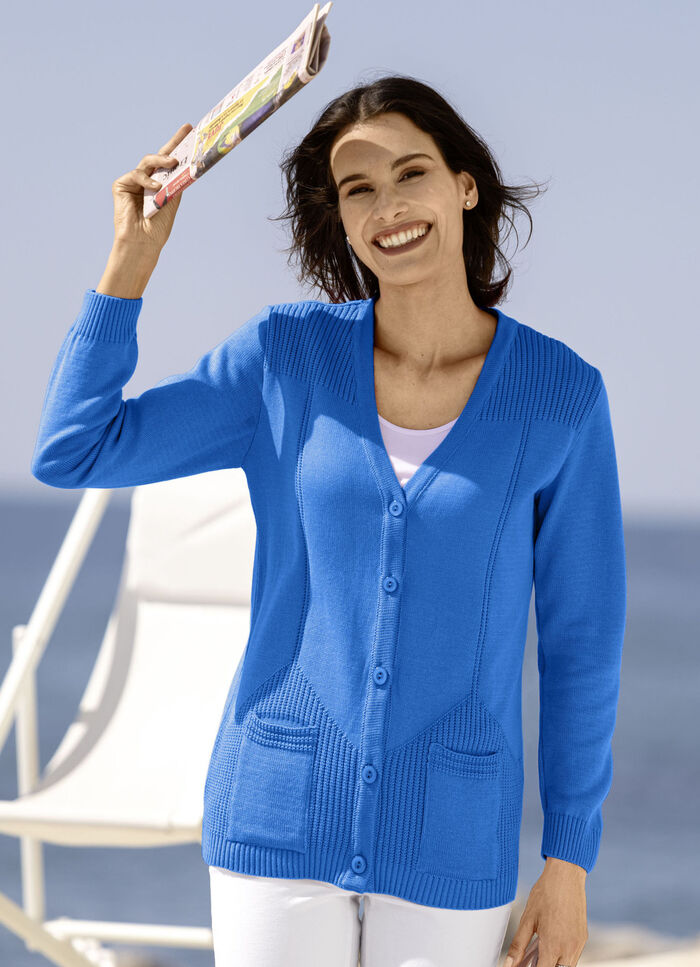 Vest met een stretchy structuur AZURBLAU