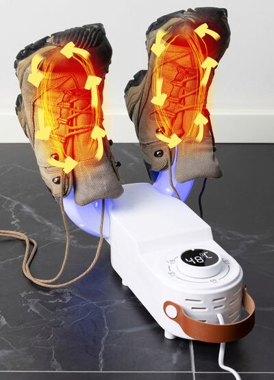 Opvouwbare schoenendroger met 360 graden heteluchtcirculatie 