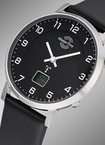 Radiogestuurd dameshorloge met leren band 