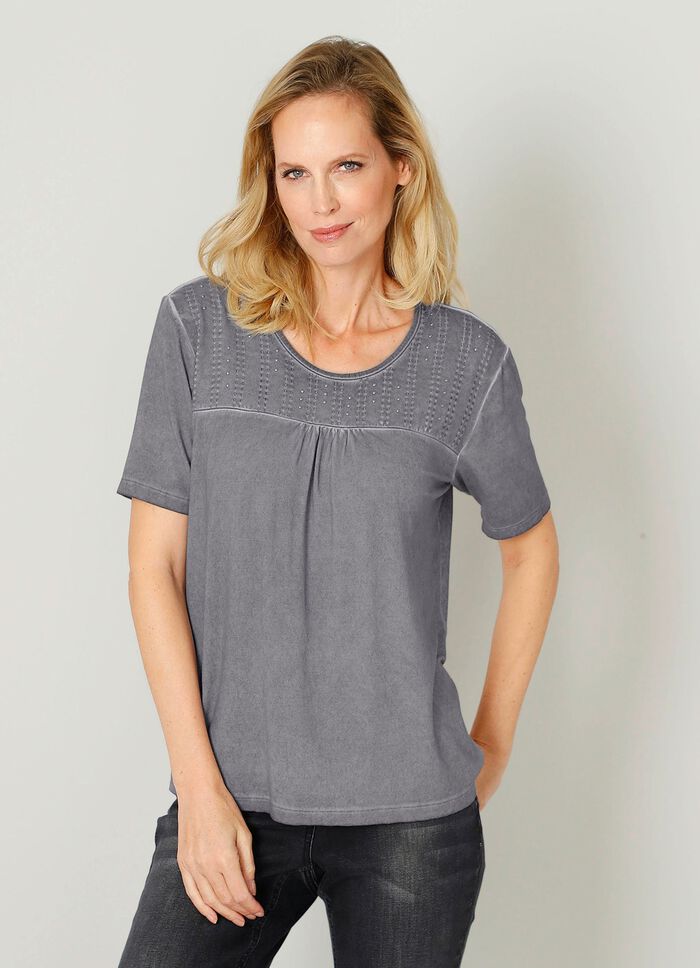 Shirt met modieuze klinknagels 