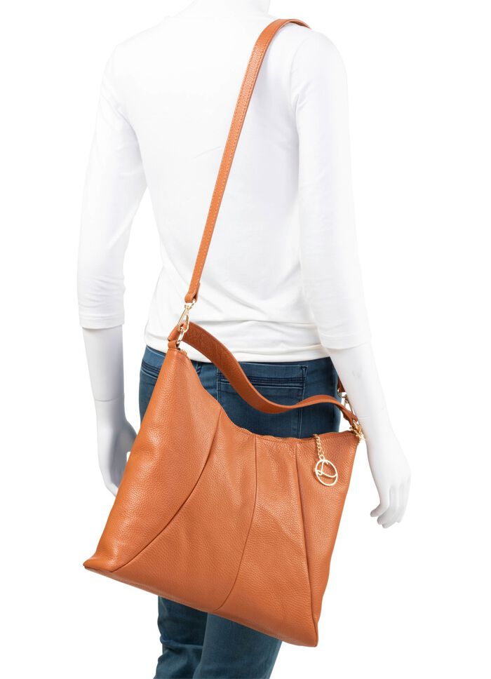 Laurina, tas, dames, met afneembare schouderband COGNAC