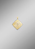 Vergulde hanger met zirkonia 