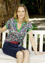 Poloshirt met verlaagde mouwen 