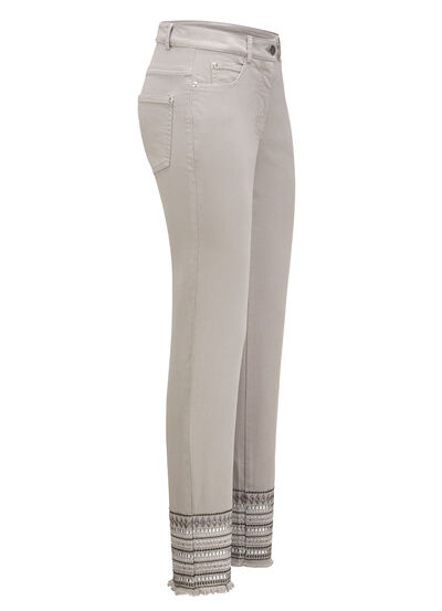 Broek met uitgebreide borduursels in etnische stijl 
