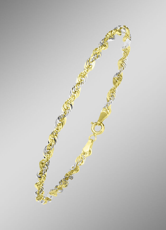 Stijlvolle koordkettingset van 585/- fijn goud 