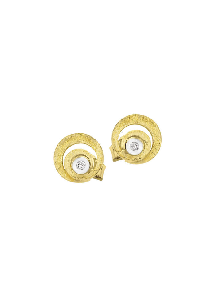 Elegante oorbellen met diamant 