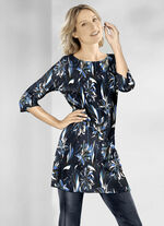 Shirttuniek van fijne jersey BLAUW-MULTICOLOR