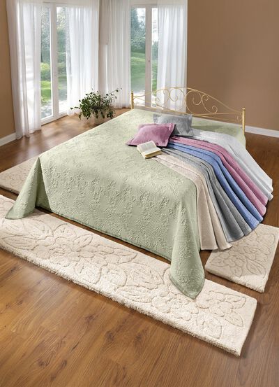 Jacquard gestreepte spreien en kussenslopen 