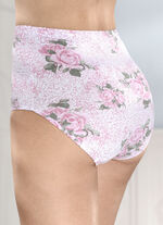 Set van vier slips met een mooie rozenprint 