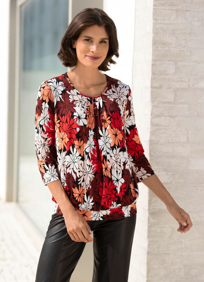 Shirt met mooie plooien in 2 kleuren 