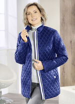 Jas met ruitjesquilt KOBALTBLAU