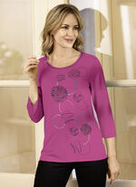 Shirt met opvallende opdruk in 3 kleuren BEERE
