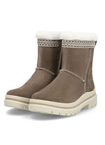 Remonte, gevoerde dames enkellaarsjes, winterschoenen, breedte G, met lamsvacht BRAUN