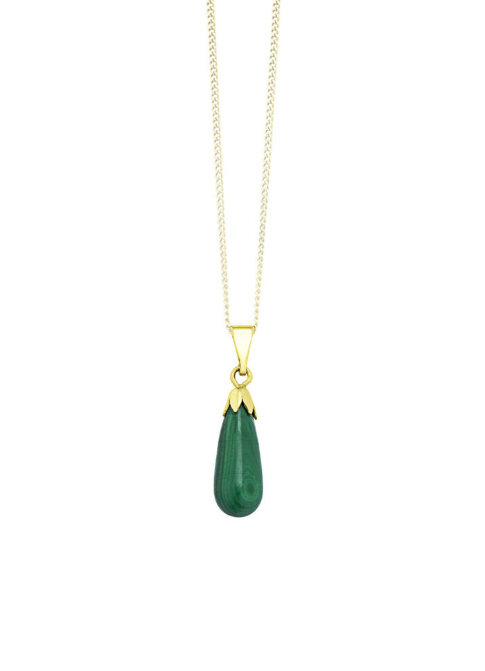 Eenvoudige hanger met echt malachiet 