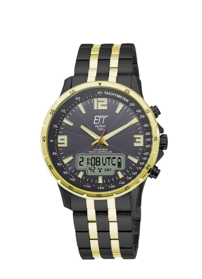 Radiogestuurd herenhorloge op zonne-energie 