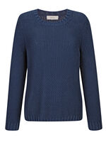 Grofgebreide trui met sjaal 