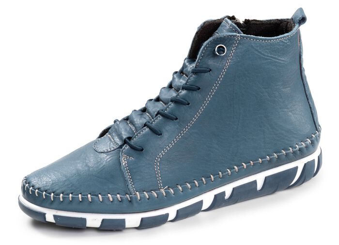 Gemini, comfortabele dameslaarzen, breedte G, met uitneembaar voetbed JEANS