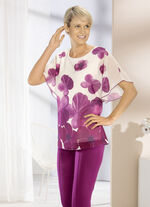 Shirt met chiffon overlay 