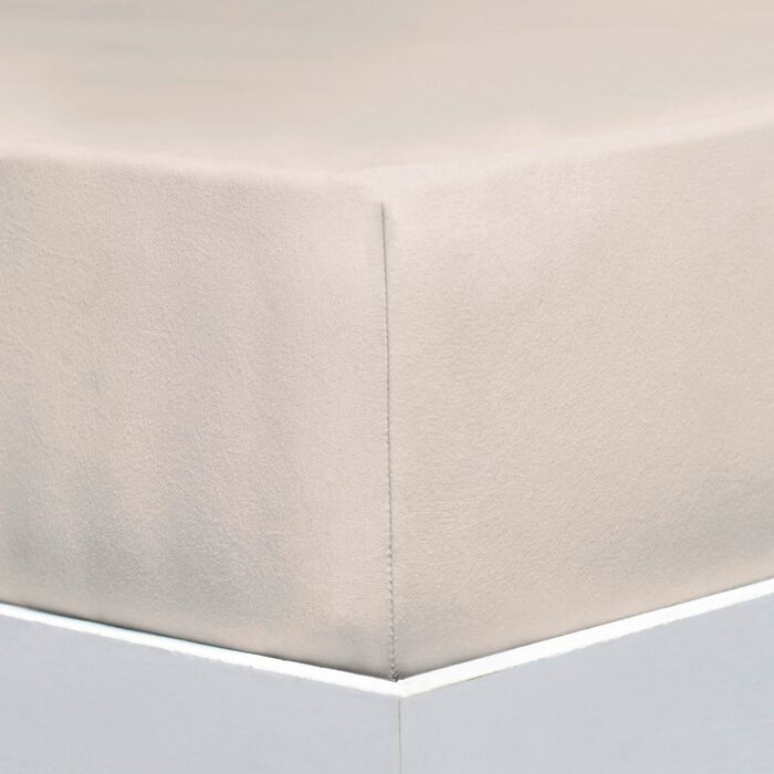 Jersey stretch elastaan hoeslakens deluxe in hoge kwaliteit BEIGE