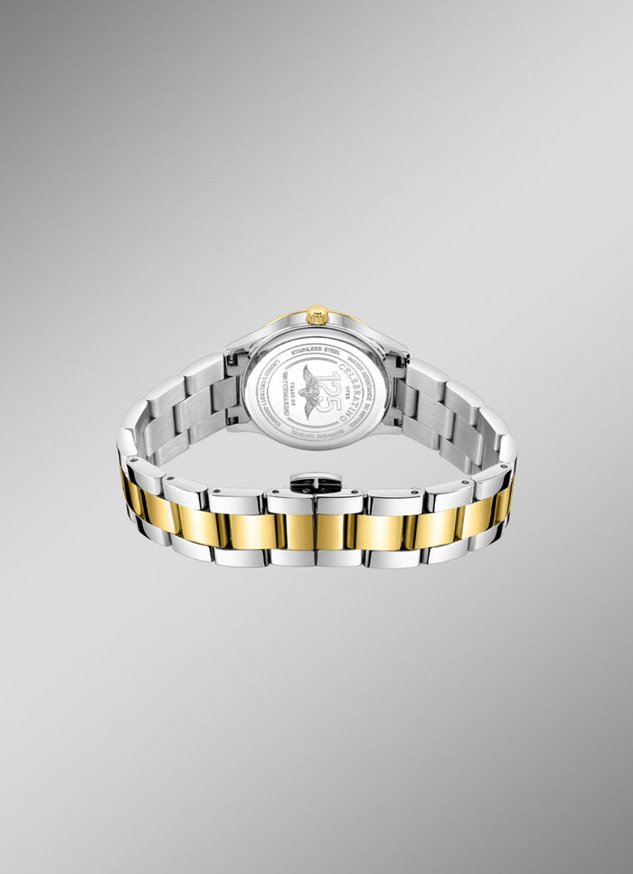 Roterend quartz dameshorloge met roestvrijstalen armbandkast 