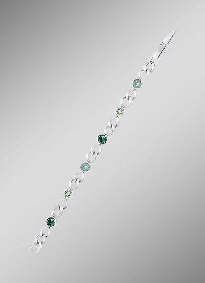 Armband met groene kristallen 