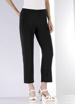 Zacht vloeiende, 7/8 lange broek ZWART