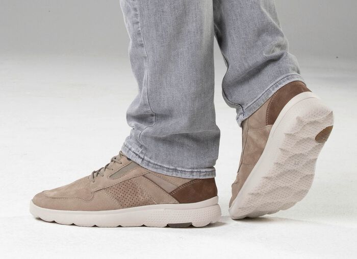 Waldl&auml;ufer veterschoen met decoratieve perforatie ZANDBRUINE JEANS