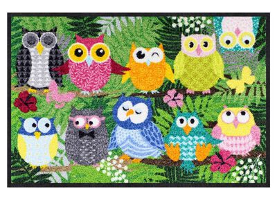 deurmat met uilenmotief 