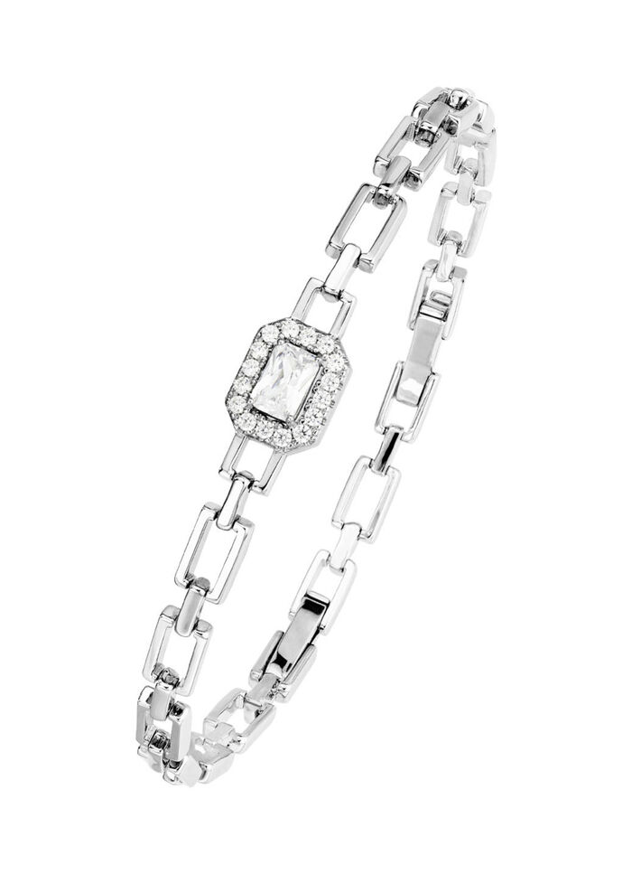 Betoverend fonkelende armband met synthetische zirkonia 
