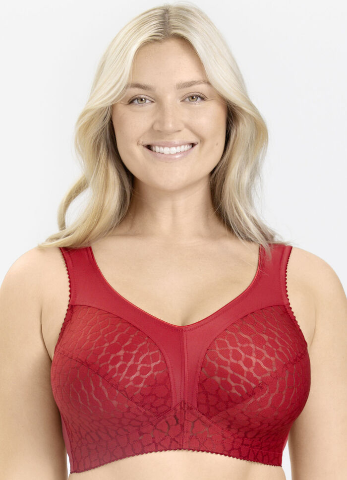 Miss Mary bh met gestructureerde cups ROOD