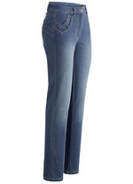 Jeans met een slimme zakoplossing JEANSBLAU
