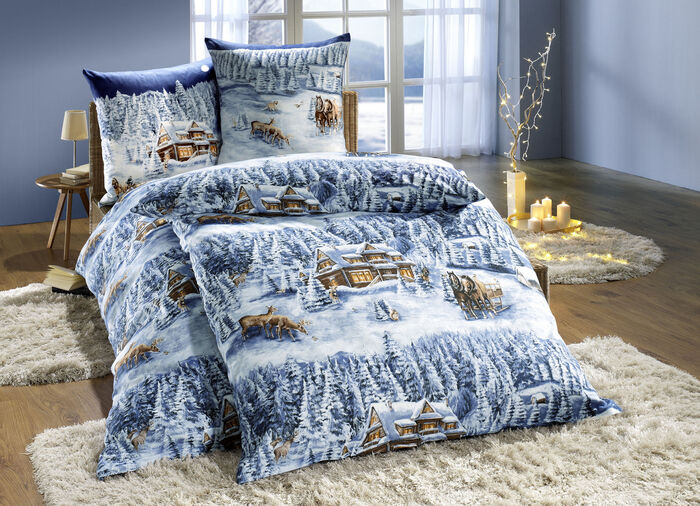 Beddengoedset aan beide zijden bedrukt in vlaskwaliteit