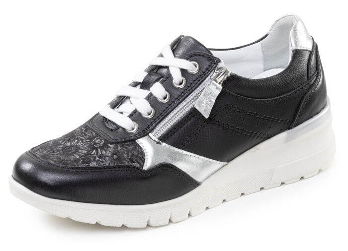 ELENA EDEN, comfortabele damessneakers, breedte H, met uitneembaar voetbed SCHWARZ