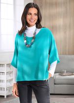 Losvallende trui TURQUOISE