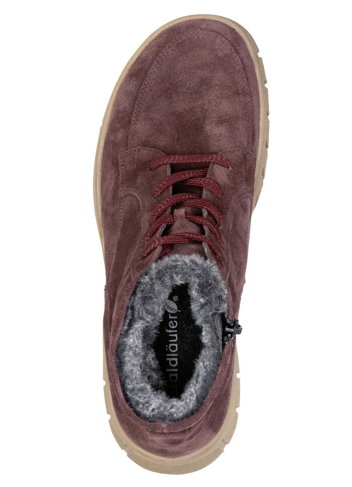 Waldläufer, gevoerde dames enkellaarsjes, winterschoenen, breedte H, met uitneembaar voetbed BORDEAUX