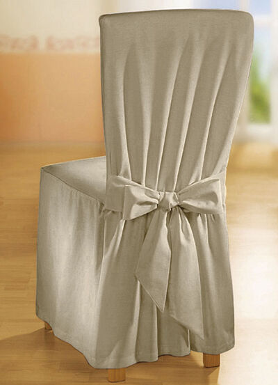 Elegante stoelhoes met strikbanden 