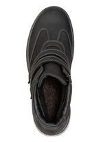 Gevoerde dameslaarzen, winterschoenen, breedte H, met pluche SCHWARZ