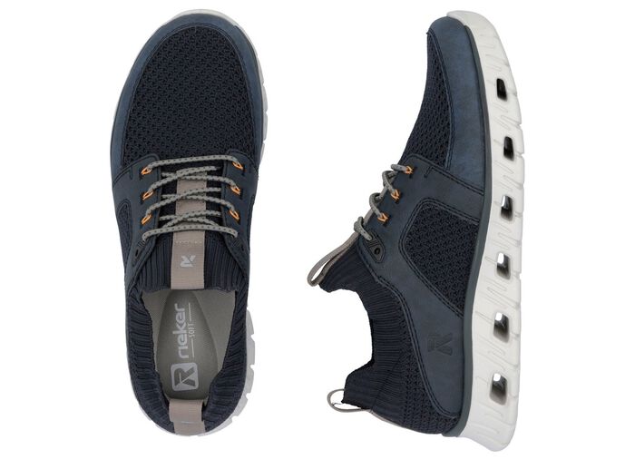 Rieker sneakers met elastische decoratieve vetersluiting DONKERBLAUW